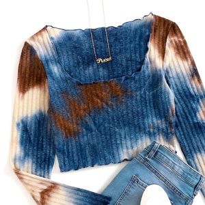 Shein tie dye crop top